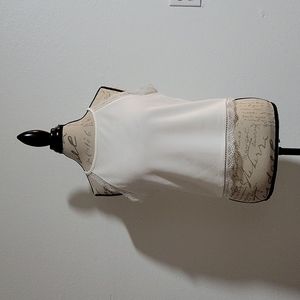 H&M Divided Ivory Crop w/ Lace Detail